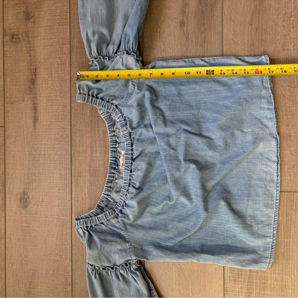 Madewell Azalea Off-Shoulder Denim Top - Picture 6 of 6